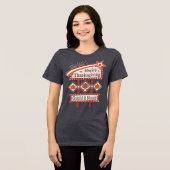 Happy Thanksgiving Dankbaar & Gezegend Retro Teken Tri-Blend Shirt (Voorkant volledig)