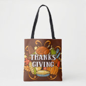 Happy Thanksgiving Day Food Canvas tas (Voorkant)