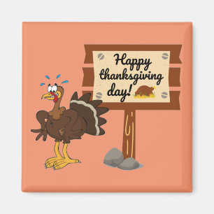 Happy Thanksgiving Day Funny Magneet