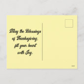 Happy Thanksgiving Day Holiday Briefkaart (Achterkant)