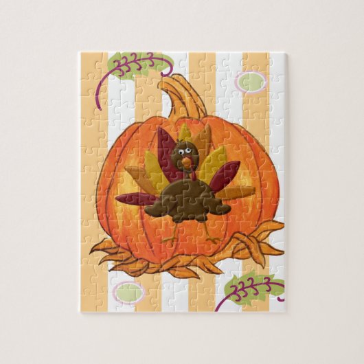 Happy Thanksgiving Day Jigsaw Puzzle Turkey (Vertical)