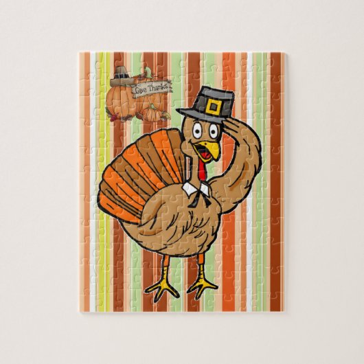 Happy Thanksgiving Day Jigzaag Puzzle Legpuzzel (Verticaal)