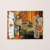 Happy Thanksgiving Day Jigzaag Puzzle Legpuzzel (Horizontaal)