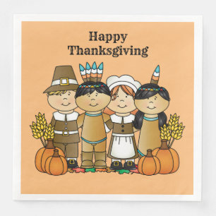 Happy Thanksgiving Day Kinderen Servet