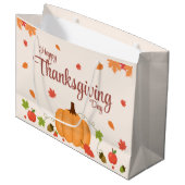 Happy Thanksgiving Day party Groot Cadeauzakje (Voorkant Gekanteld)