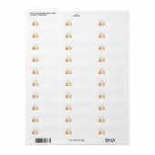 Happy Thanksgiving Day-sleuf met kalkoenetiket Etiket (Full Sheet)