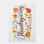 Happy Thanksgiving Day Witte Keuken Handdoek (Verticaal)