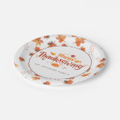 Happy Thanksgiving-diner Papieren Bordje (Gekanteld)