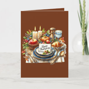 Happy Thanksgiving Dinner bericht toevoegen Feestdagen Kaart