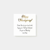 Happy Thanksgiving Elegant Faux Gold Foil-tekst Post-it® Notes (Voorkant)
