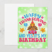 Happy Thanksgiving en ja, het is mijn verjaardagsk (Voorkant / Achterkant)