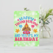 Happy Thanksgiving en ja, het is mijn verjaardagsk (Staand voorkant)