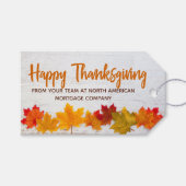 Happy Thanksgiving Fall verlaat aangepaste zaken Cadeaulabel (Voorkant (Horizontaal))