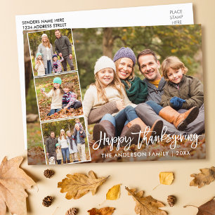 Happy Thanksgiving Family 4 van het Borstelschrift Briefkaart