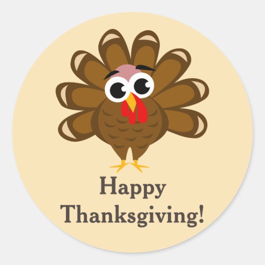 Happy Thanksgiving feest stickers & envelop zegels (Voorkant)