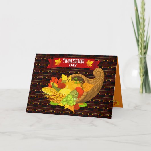 Happy Thanksgiving Feestdagen Kaart (Voorkant)