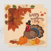 Happy Thanksgiving Feestdagenkaart (Voorkant / Achterkant)