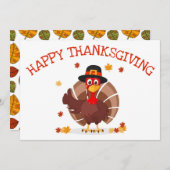 Happy Thanksgiving Feestdagenkaart (Voorkant / Achterkant)