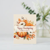 Happy Thanksgiving Feestdagenkaart (Staand voorkant)