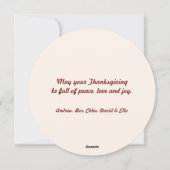 Happy Thanksgiving Feestdagenkaart (Achterkant)