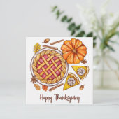 Happy Thanksgiving Feestdagenkaart (Staand voorkant)