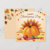 Happy Thanksgiving Feestdagenkaart (Voorkant / Achterkant)