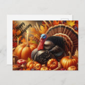 Happy Thanksgiving Feestdagenkaart (Voorkant / Achterkant)