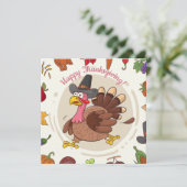 Happy Thanksgiving Feestdagenkaart (Staand voorkant)