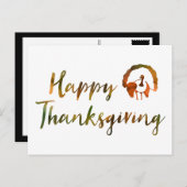 Happy Thanksgiving Feestdagenkaart (Voorkant / Achterkant)