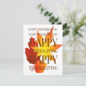 Happy Thanksgiving Feestdagenkaart (Staand voorkant)