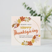 Happy Thanksgiving Feestdagenkaart (Staand voorkant)