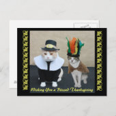 Happy Thanksgiving Feestdagenkaart (Voorkant / Achterkant)