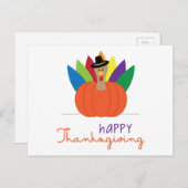 Happy Thanksgiving Feestdagenkaart (Voorkant / Achterkant)