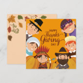 Happy Thanksgiving-feestkaart Feestdagenkaart (Voorkant / Achterkant)