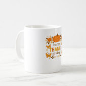 Happy Thanksgiving Floral Pumpkin Classic T-shirt Koffiemok (Voorkant links)