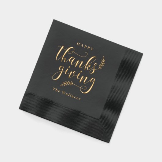 Happy Thanksgiving Folie gestempeld servetten (Links)