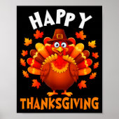 Happy Thanksgiving Funny Turkey Family Dinner Than Poster (Voorkant)