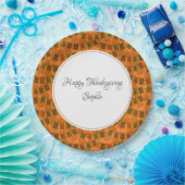 Happy Thanksgiving gepersonaliseerd Papieren Bordje (Feest)