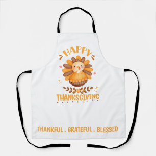 Happy Thanksgiving gepersonaliseerd Schort