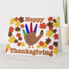 Happy Thanksgiving gevouwen bedankkaart