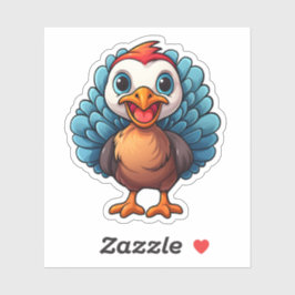 Happy Thanksgiving Geweldige Cartoon Schattige Tur Sticker