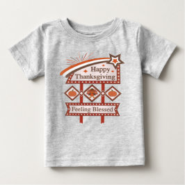 Happy Thanksgiving Gezegend Retro Teken