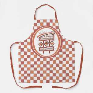 Happy Thanksgiving Gezegend Retro Teken Schort