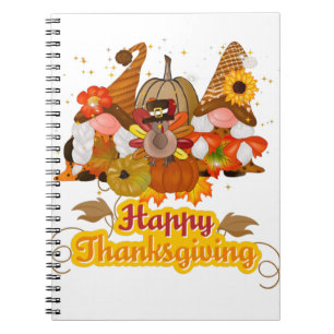 Happy Thanksgiving Gnome Notitieboek