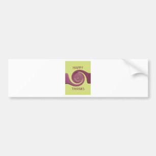 Happy Thanksgiving Golden Yellow whirl design.png Bumpersticker