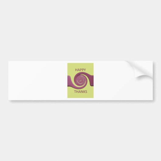 Happy Thanksgiving Golden Yellow whirl design.png Bumpersticker (Voorkant)