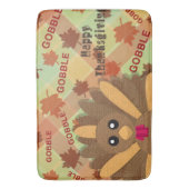 Happy Thanksgiving Gooble Gooble Badmat (Voorkant Verticaal)
