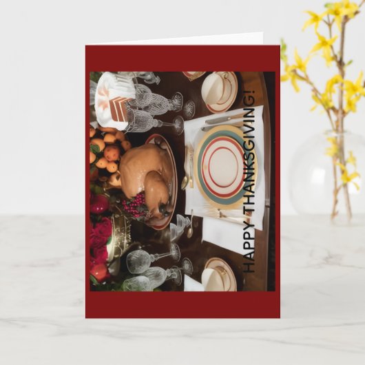 Happy Thanksgiving Greeting Card Kaart (Gele Bloem)