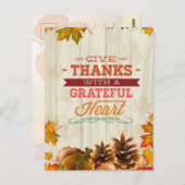 Happy Thanksgiving Greetings Briefkaart (Voorkant / Achterkant)