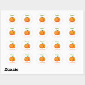 Happy Thanksgiving grote pompoen Ronde Sticker (Vel)